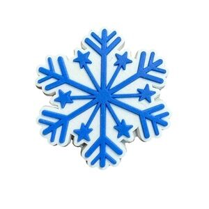 Blue Snowflake Croc Charm